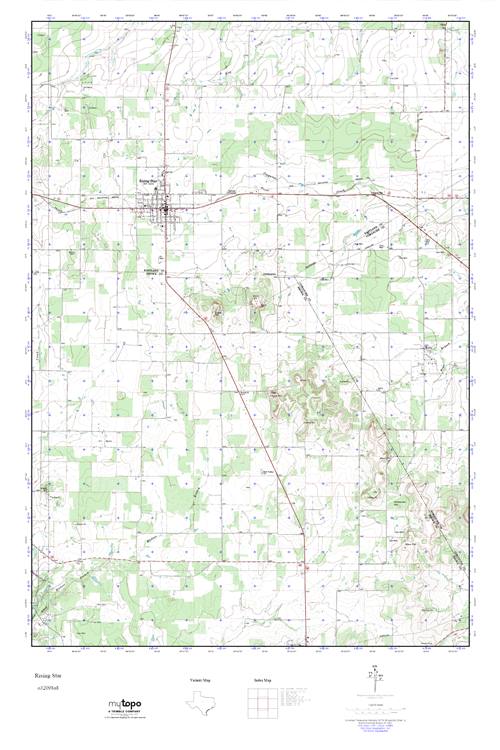 MyTopo Rising Star, Texas USGS Quad Topo Map