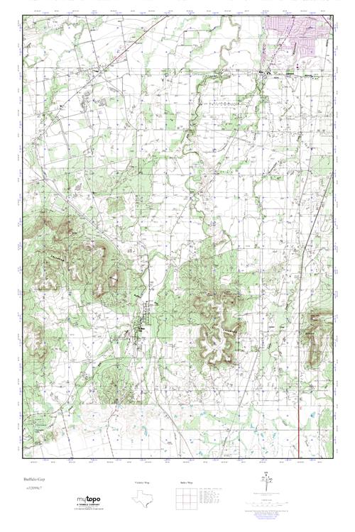 MyTopo Buffalo Gap, Texas USGS Quad Topo Map