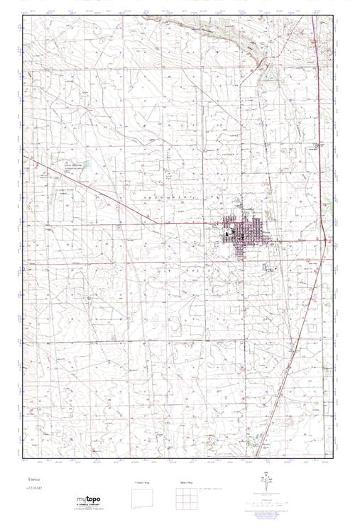 MyTopo Eunice, New Mexico USGS Quad Topo Map