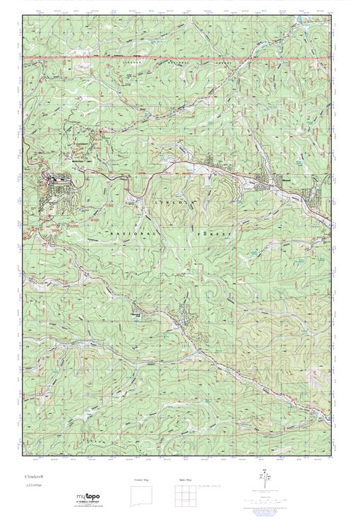 MyTopo Cloudcroft, New Mexico USGS Quad Topo Map