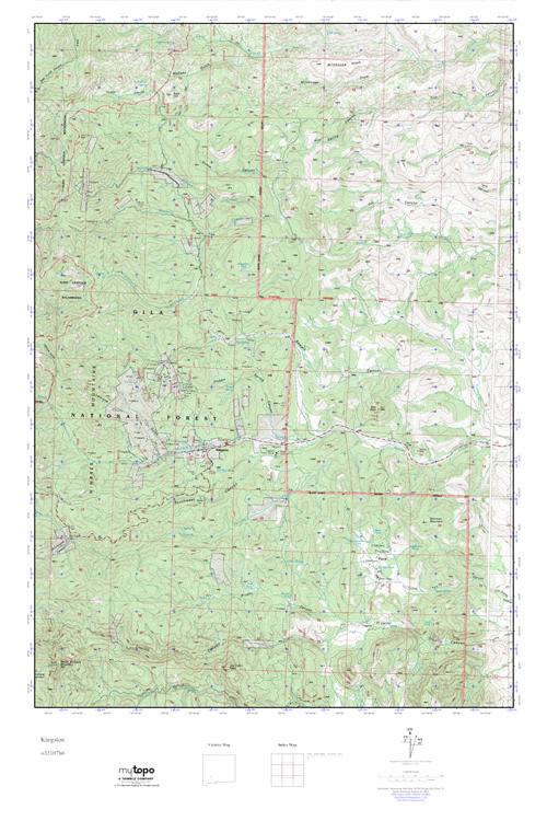 MyTopo Kingston, New Mexico USGS Quad Topo Map