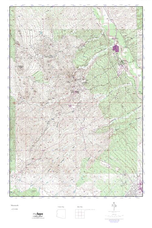 MyTopo Mammoth, Arizona USGS Quad Topo Map