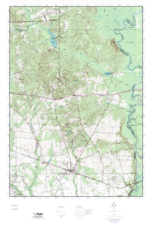 MyTopo Eastover, South Carolina USGS Quad Topo Map