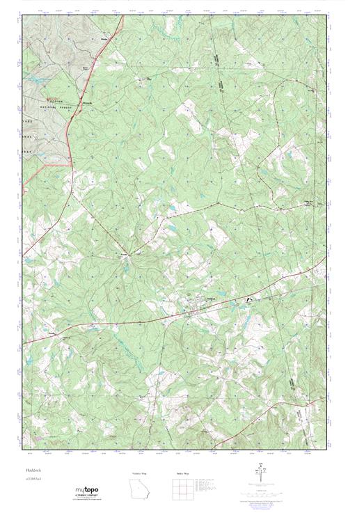 MyTopo Haddock, USGS Quad Topo Map