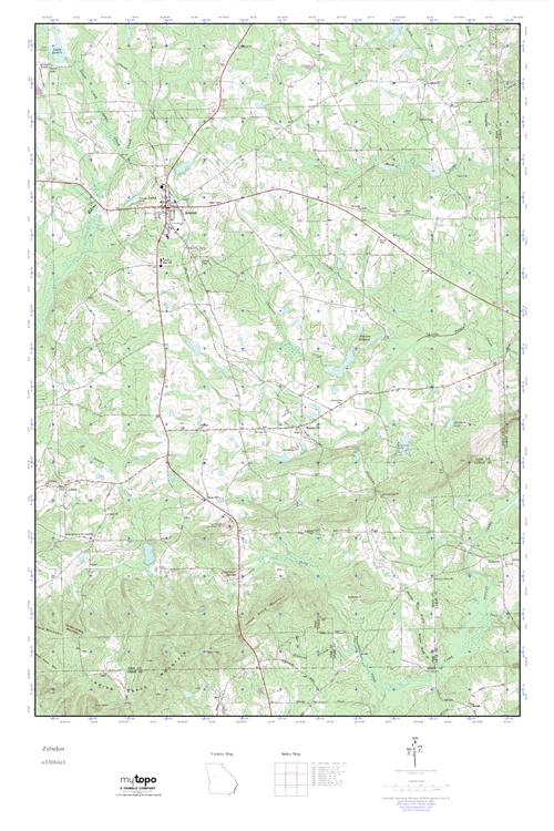 MyTopo Zebulon, USGS Quad Topo Map