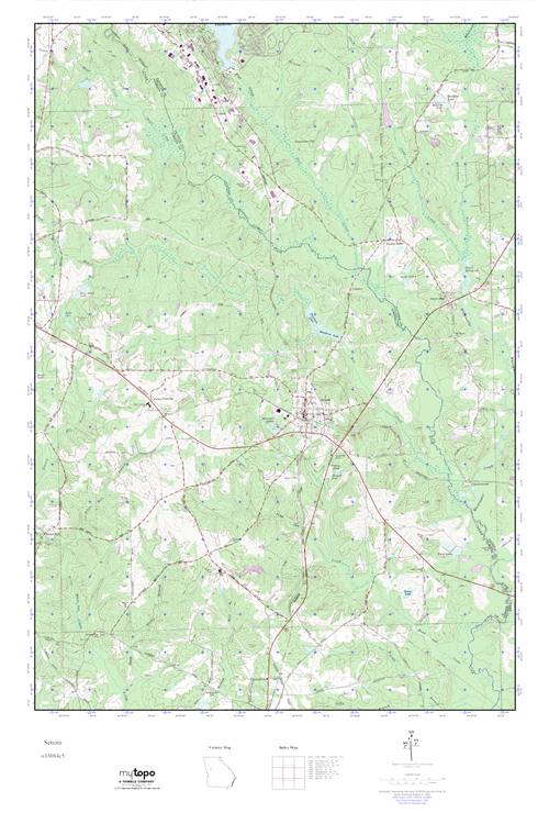 MyTopo Senoia, USGS Quad Topo Map