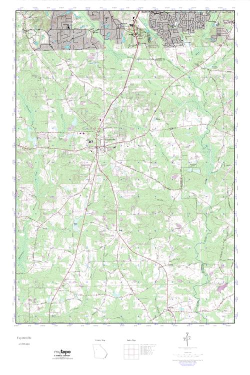 MyTopo Fayetteville, Georgia USGS Quad Topo Map