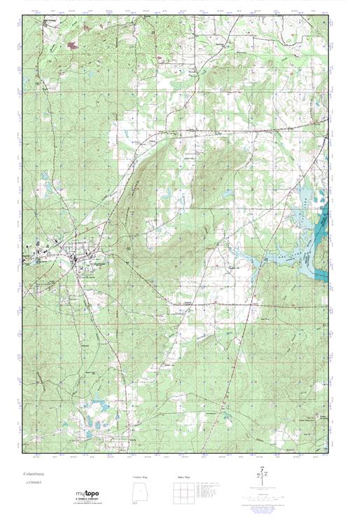 MyTopo Columbiana, Alabama USGS Quad Topo Map