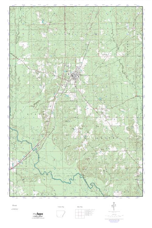 MyTopo Rison, Arkansas USGS Quad Topo Map