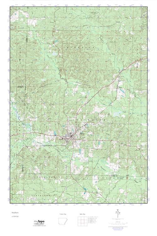 MyTopo Stephens, Arkansas USGS Quad Topo Map