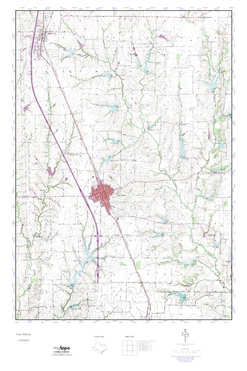 MyTopo Van Alstyne, Texas USGS Quad Topo Map
