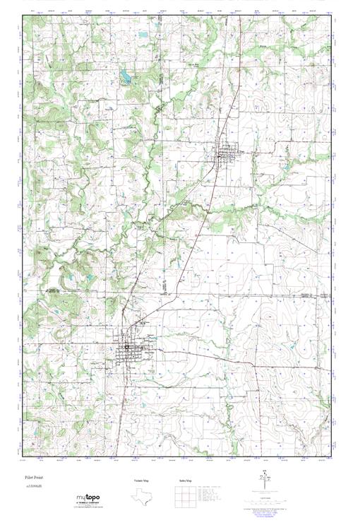 MyTopo Pilot Point, Texas USGS Quad Topo Map