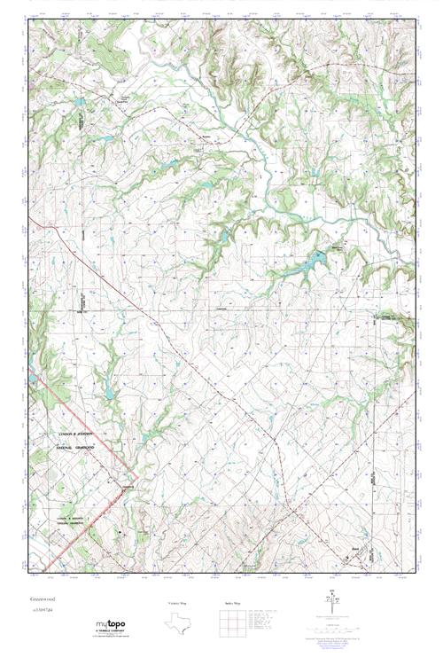 MyTopo Greenwood, Texas USGS Quad Topo Map