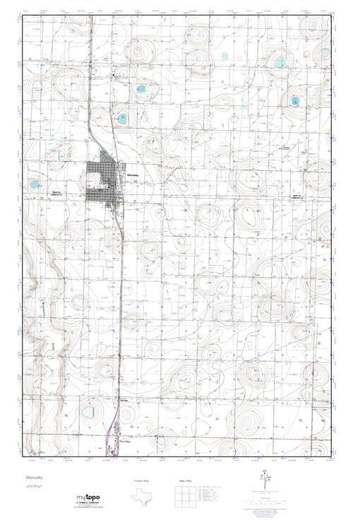 MyTopo Abernathy, Texas USGS Quad Topo Map