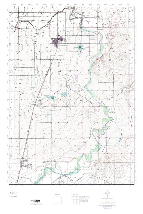 MyTopo Hagerman, New Mexico USGS Quad Topo Map