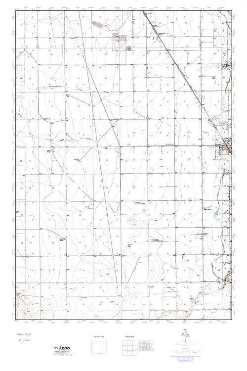 MyTopo Dexter West, New Mexico USGS Quad Topo Map