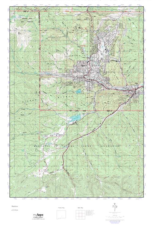 MyTopo Ruidoso, New Mexico USGS Quad Topo Map