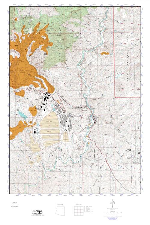 MyTopo Clifton, Arizona USGS Quad Topo Map