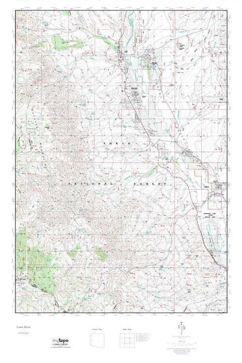 MyTopo Tonto Basin, Arizona USGS Quad Topo Map