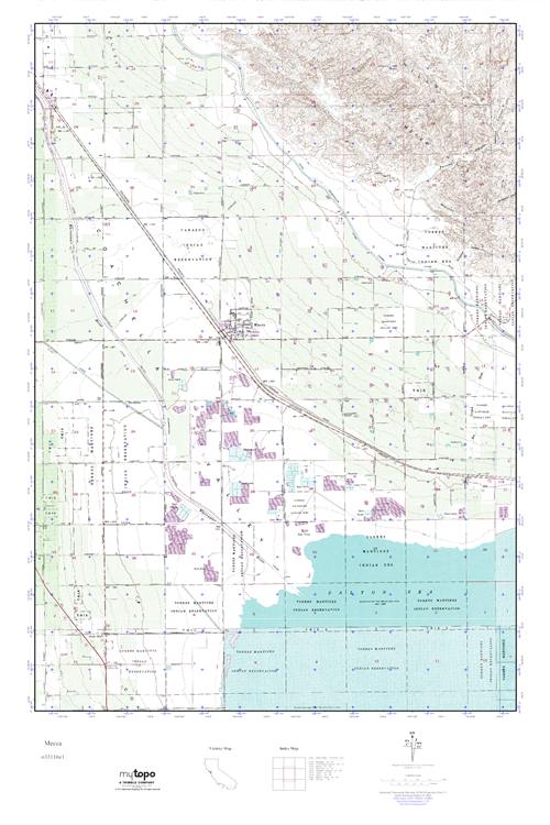 MyTopo Mecca, California USGS Quad Topo Map