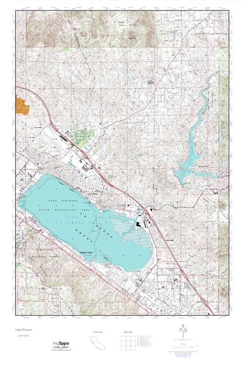 MyTopo Lake Elsinore, California USGS Quad Topo Map