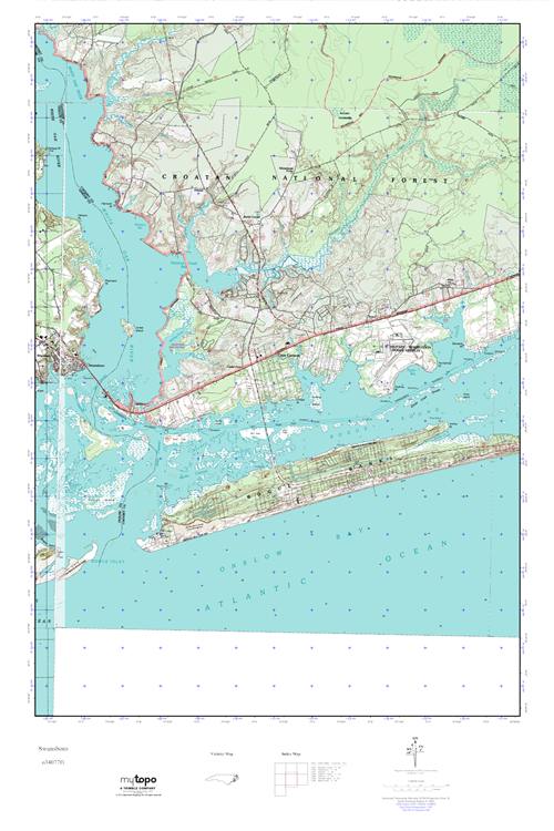 MyTopo Swansboro, North Carolina USGS Quad Topo Map