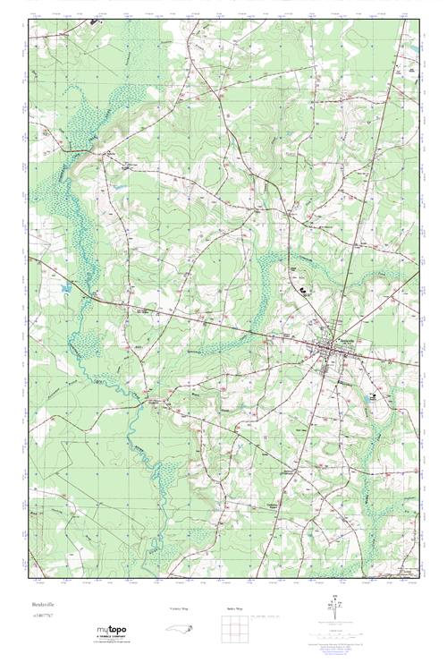 MyTopo Beulaville, North Carolina USGS Quad Topo Map