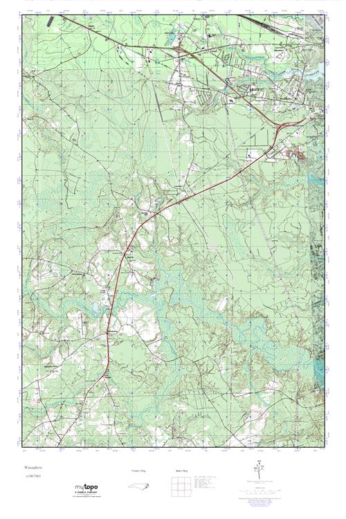 MyTopo Winnabow, North Carolina USGS Quad Topo Map