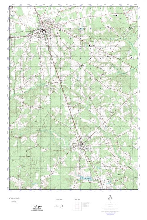 MyTopo Warsaw South, North Carolina USGS Quad Topo Map