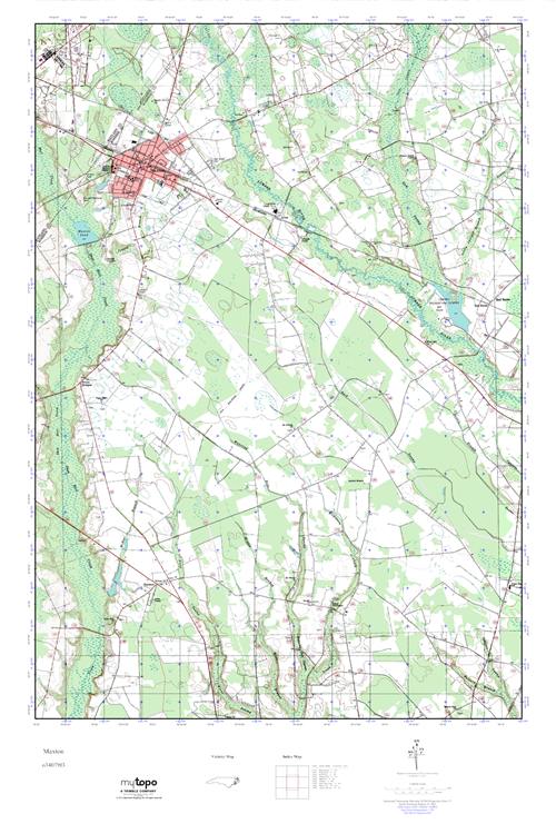 MyTopo Maxton, North Carolina USGS Quad Topo Map