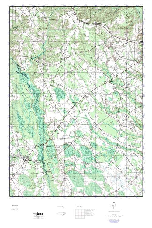 MyTopo Wagram, North Carolina USGS Quad Topo Map