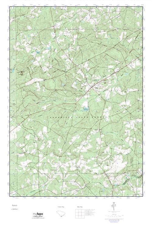 MyTopo Patrick, South Carolina USGS Quad Topo Map