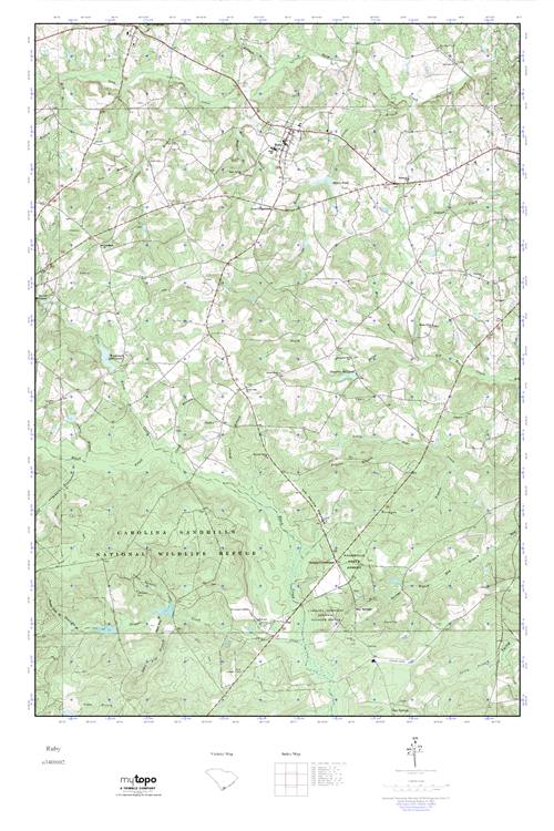 MyTopo Ruby, South Carolina USGS Quad Topo Map