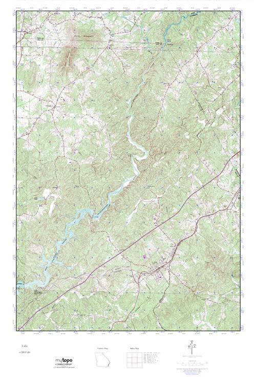 MyTopo Lula, USGS Quad Topo Map