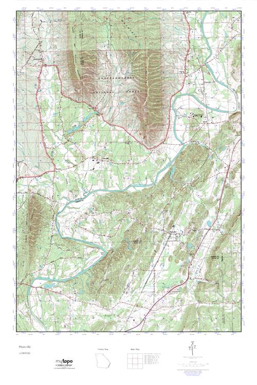 MyTopo Plainville, USGS Quad Topo Map