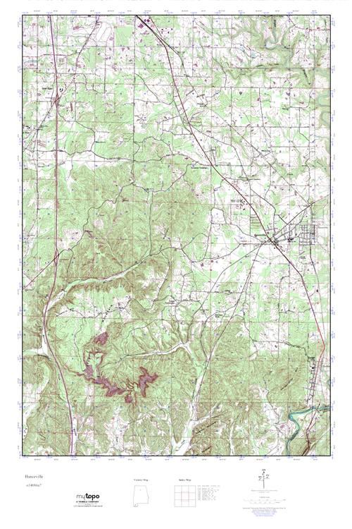 MyTopo Hanceville, Alabama USGS Quad Topo Map