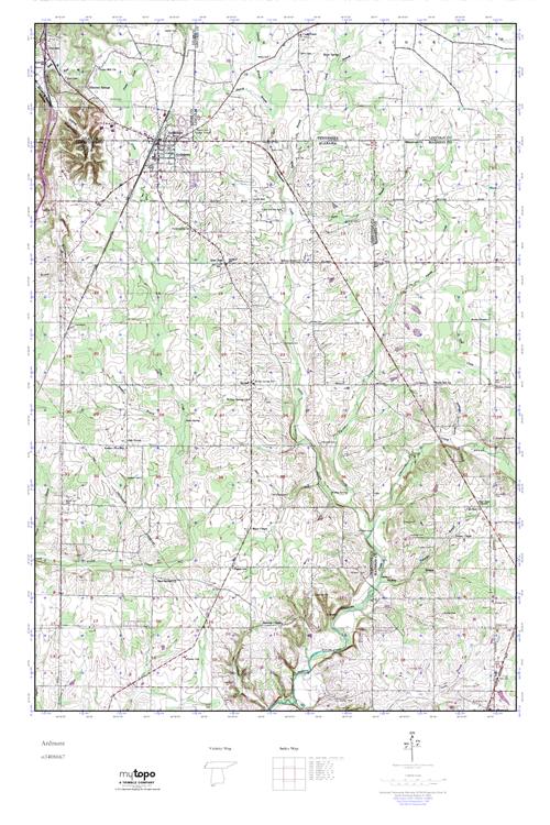 MyTopo Ardmore, Tennessee USGS Quad Topo Map