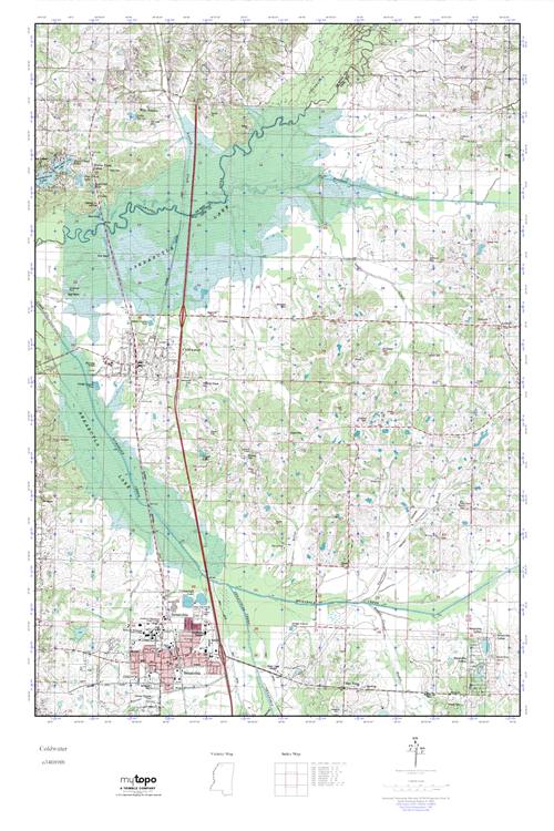 MyTopo Coldwater, Mississippi USGS Quad Topo Map