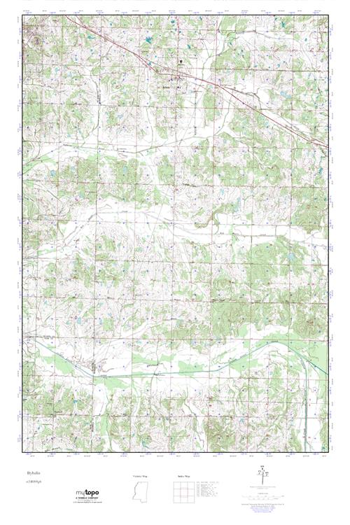 MyTopo Byhalia, Mississippi USGS Quad Topo Map