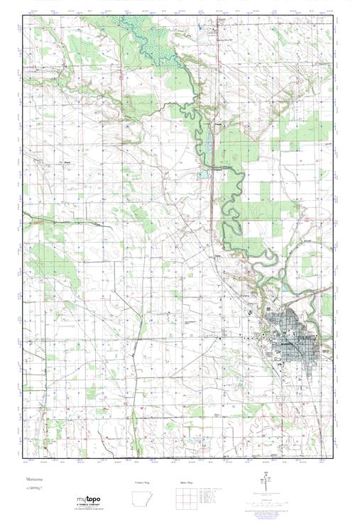 MyTopo Marianna, Arkansas USGS Quad Topo Map