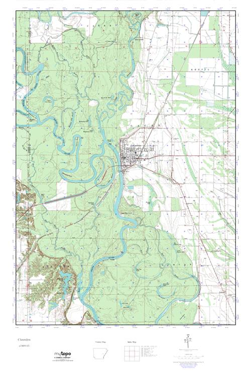 MyTopo Clarendon, Arkansas USGS Quad Topo Map