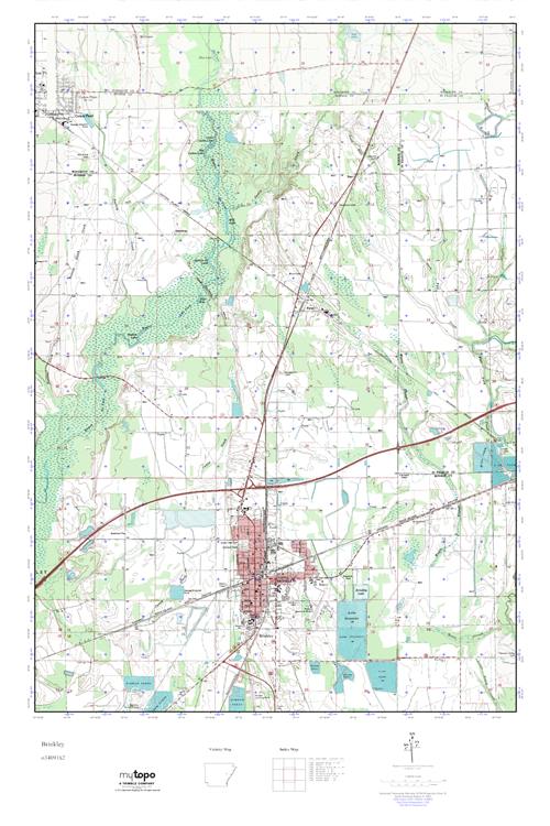 MyTopo Brinkley, Arkansas USGS Quad Topo Map