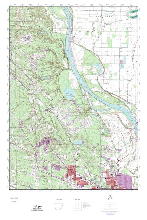 MyTopo White Hall, Arkansas USGS Quad Topo Map