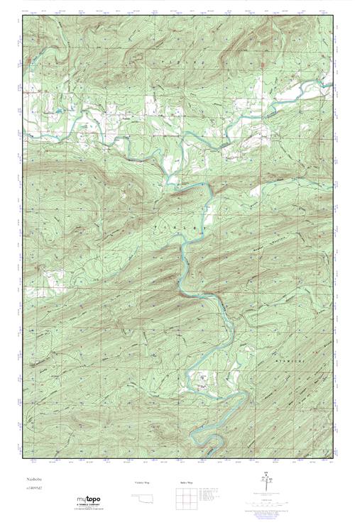 MyTopo Nashoba, Oklahoma USGS Quad Topo Map