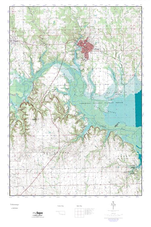 MyTopo Tishomingo, Oklahoma USGS Quad Topo Map