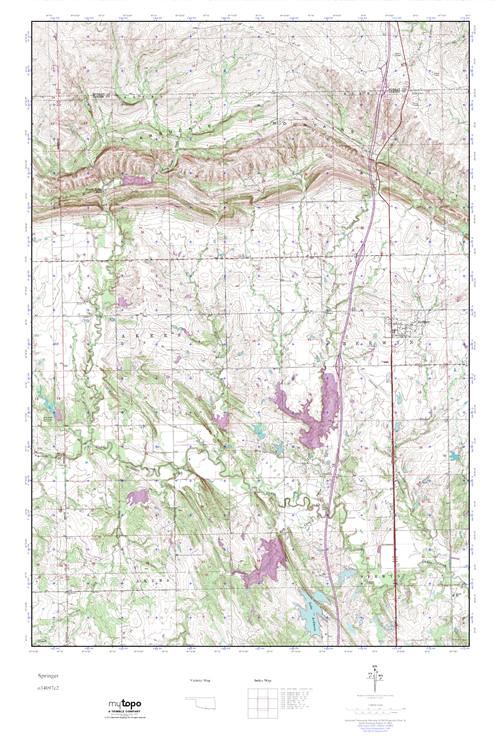 MyTopo Springer, Oklahoma USGS Quad Topo Map