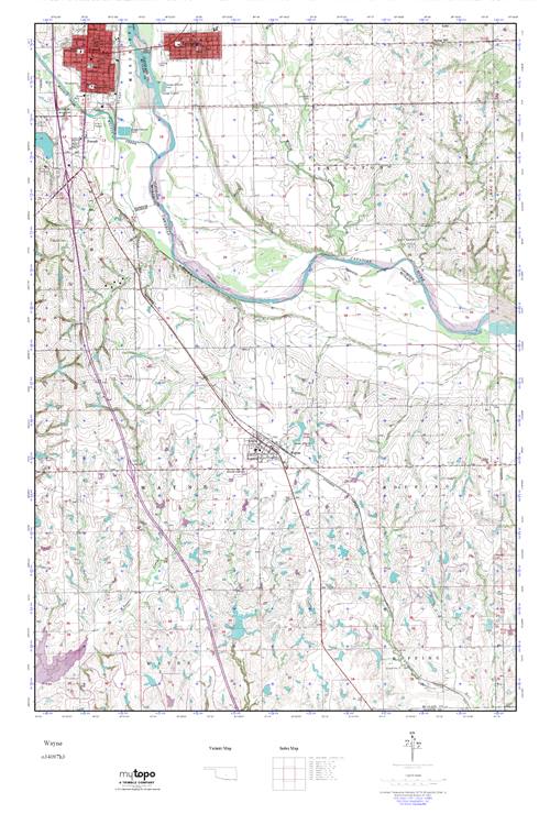 MyTopo Wayne, Oklahoma USGS Quad Topo Map