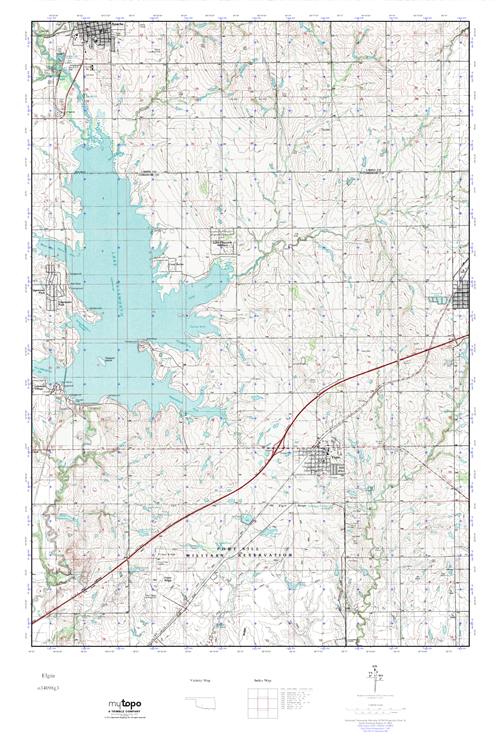MyTopo Elgin, Oklahoma USGS Quad Topo Map