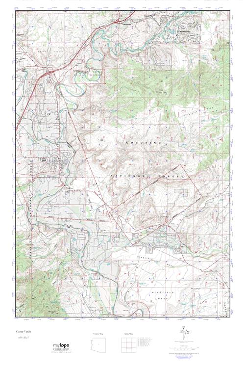 MyTopo Camp Verde, Arizona USGS Quad Topo Map