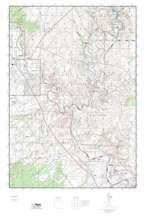 MyTopo Cornville, Arizona USGS Quad Topo Map